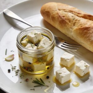 olajban érlelt kecskesajt